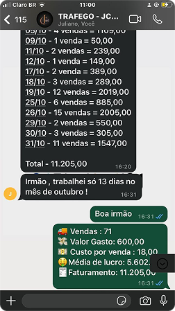 Imagem de depoimento dos resultados