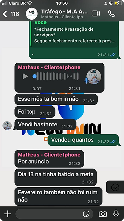 Imagem de depoimento dos resultados